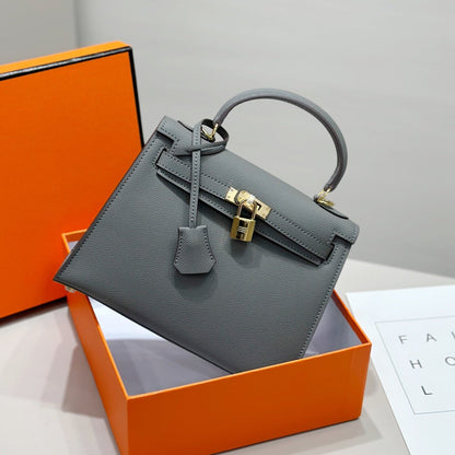HM Kelly 25cm Vert Amande Epsom Leather Gold Hardware