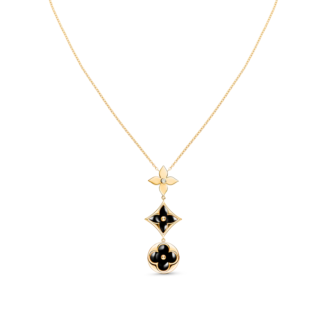[GALE]STAR AND SUN ONYX PINK GOLD NECKLACE