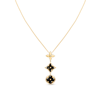 [GALE]STAR AND SUN ONYX PINK GOLD NECKLACE