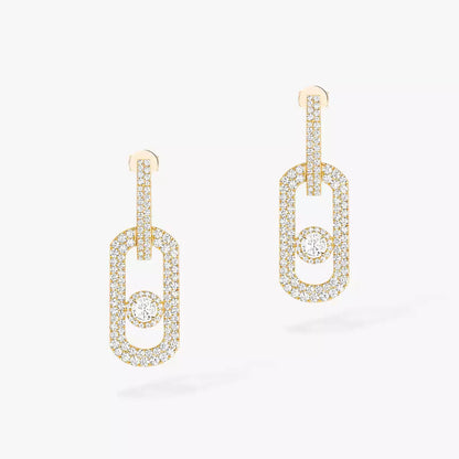 [GALE]So Move XL Pave_-Set Diamond Pendant Earrings