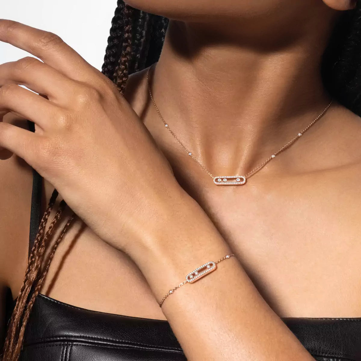 [GALE]Pavé Baby Move Diamond Bracelet