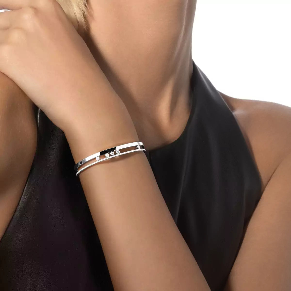 [GALE]Move Romane Diamond Bangle Bracelet