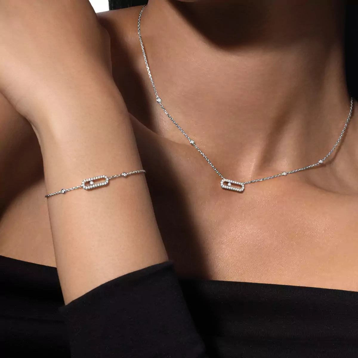 [GALE]Diamond Necklace Move Uno