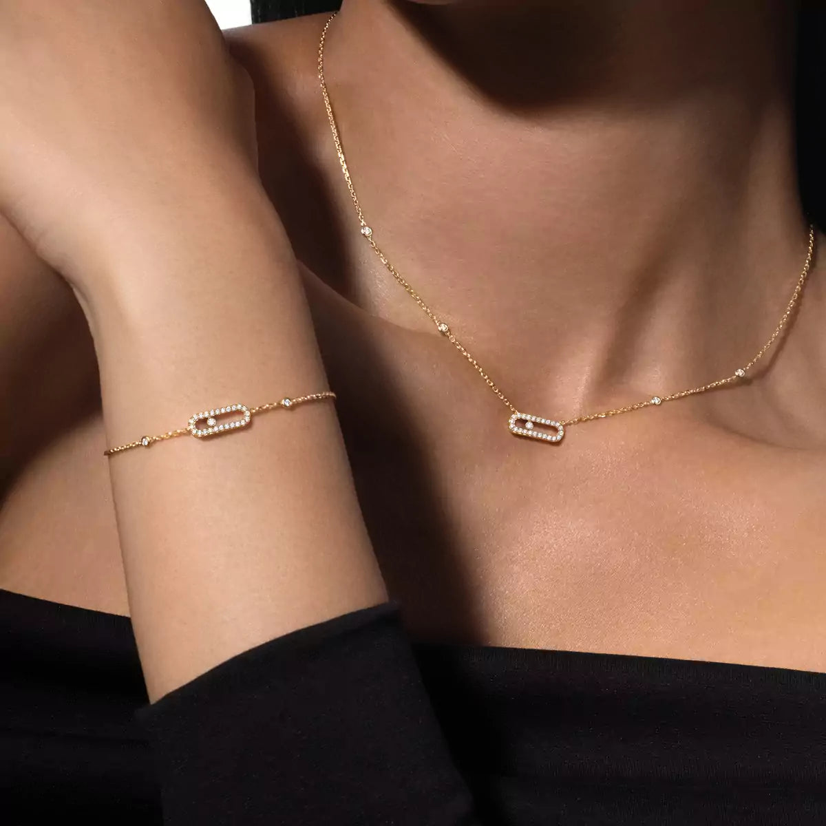 [GALE]Diamond Necklace Move Uno