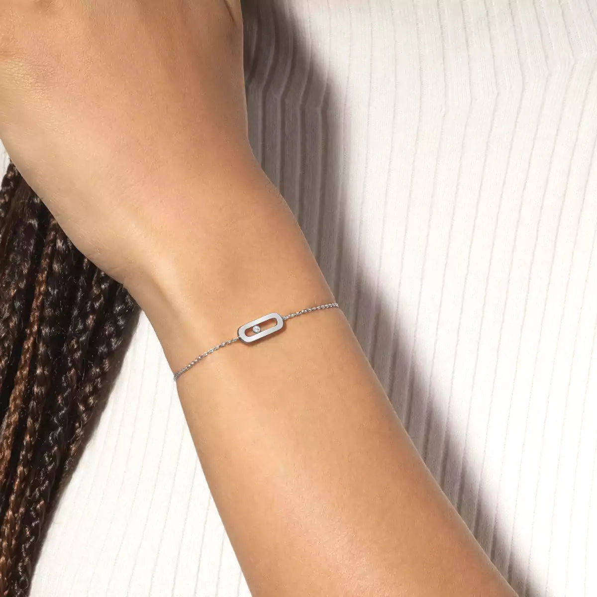 [GALE]Move Uno Diamond Bracelet