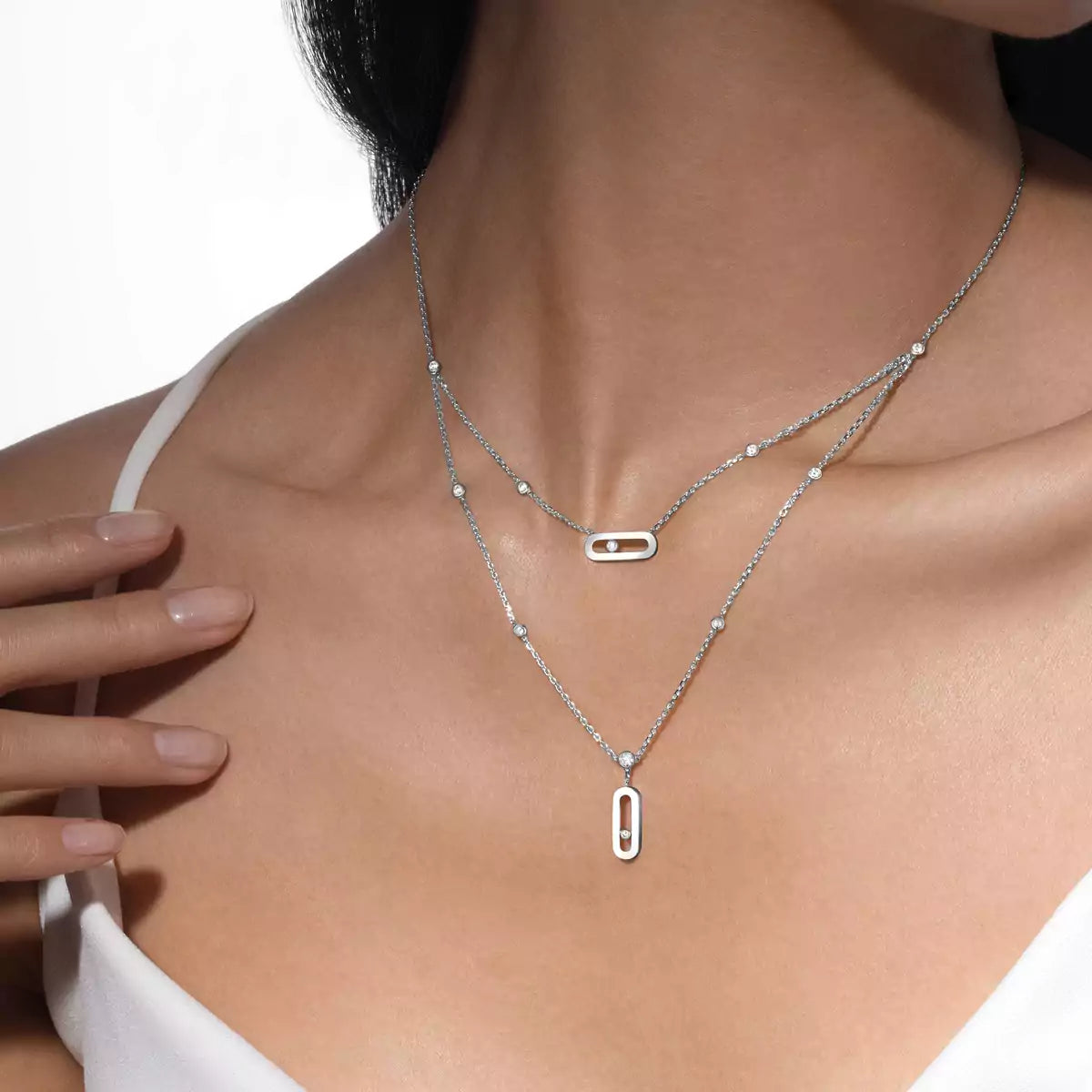 [GALE] Move Uno Diamond Necklace