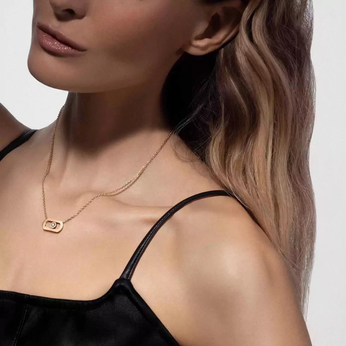 [GALE]So Move Diamond Necklace in Gold