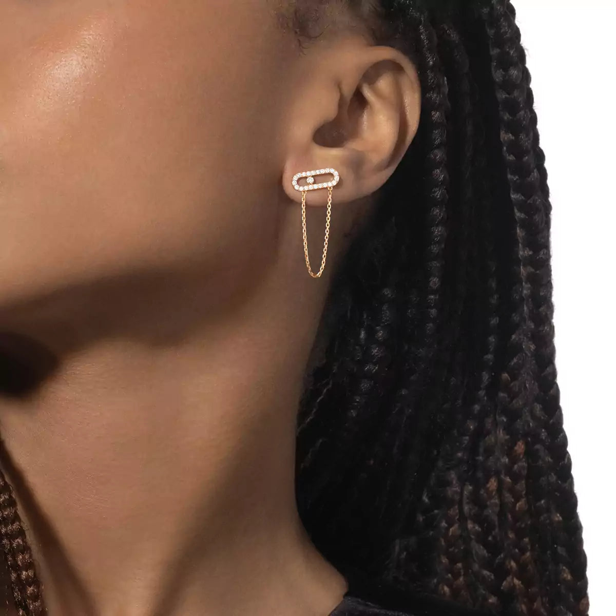 [GALE]Move Uno Diamond Earrings