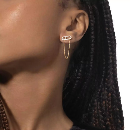 [GALE]Move Uno Diamond Earrings
