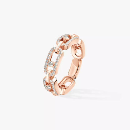 [GALE]Move Link Pave_-Set Diamond Ring in Gold