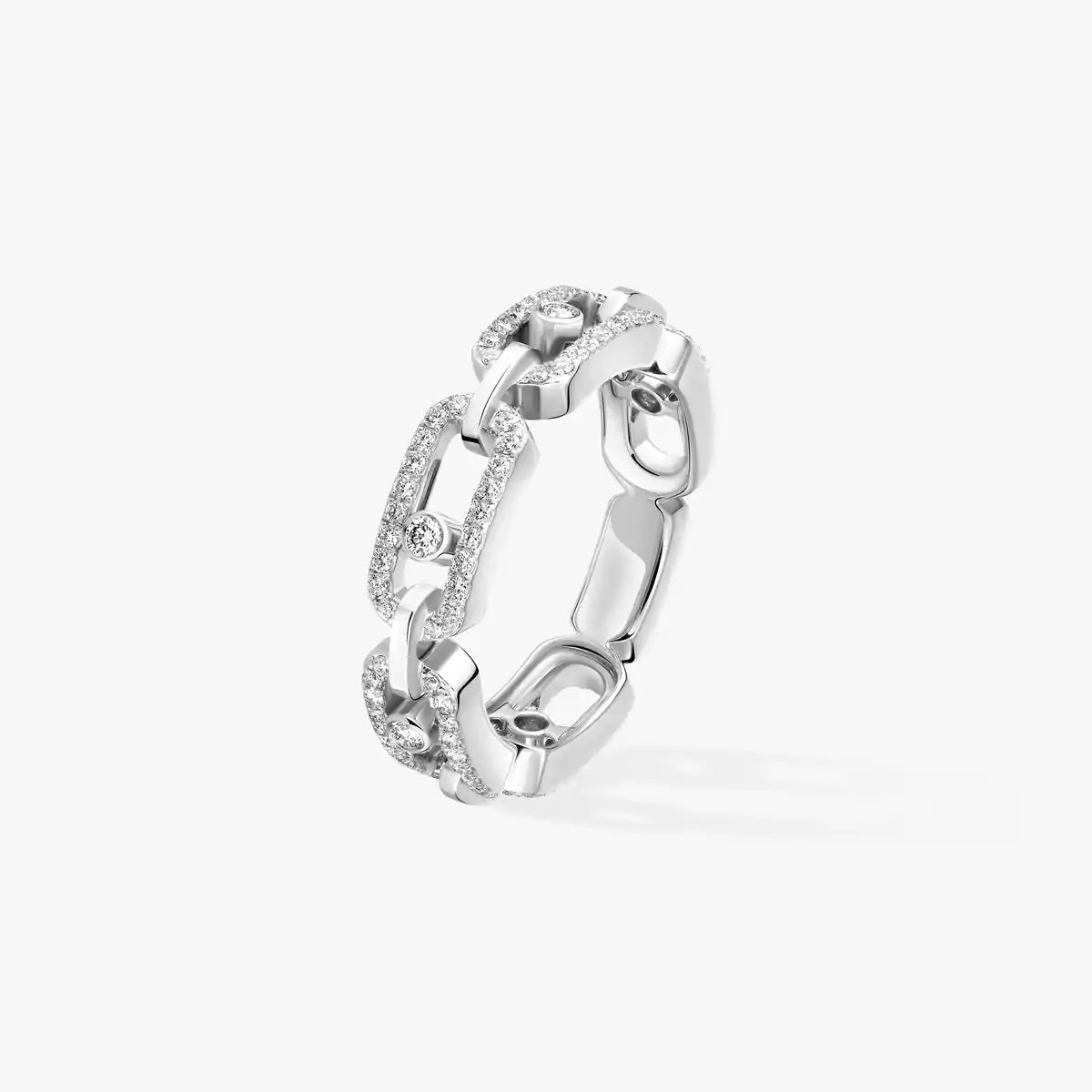 [GALE]Move Link Pave_-Set Diamond Ring in Gold