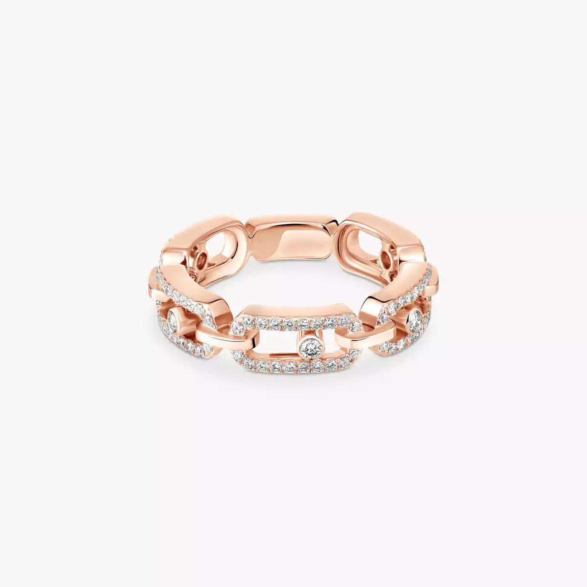 [GALE]Move Link Pave_-Set Diamond Ring in Gold