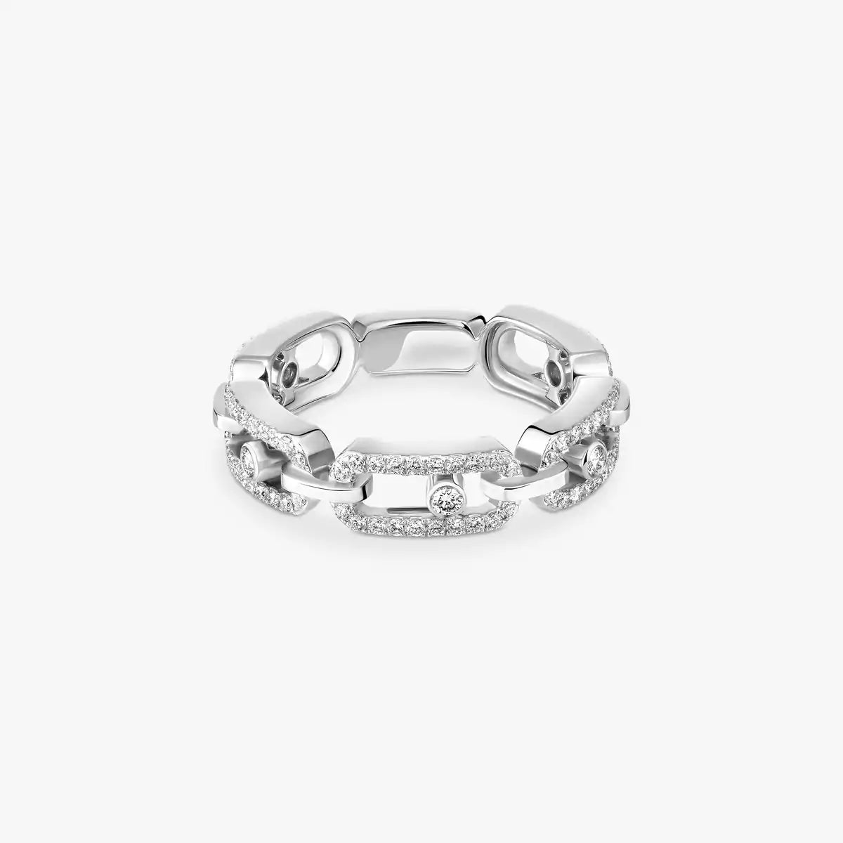 [GALE]Move Link Pave_-Set Diamond Ring in Gold