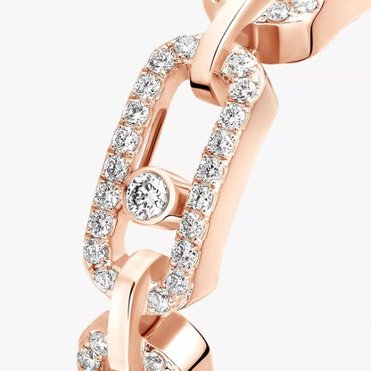 [GALE]Move Link Pave_-Set Diamond Ring in Gold