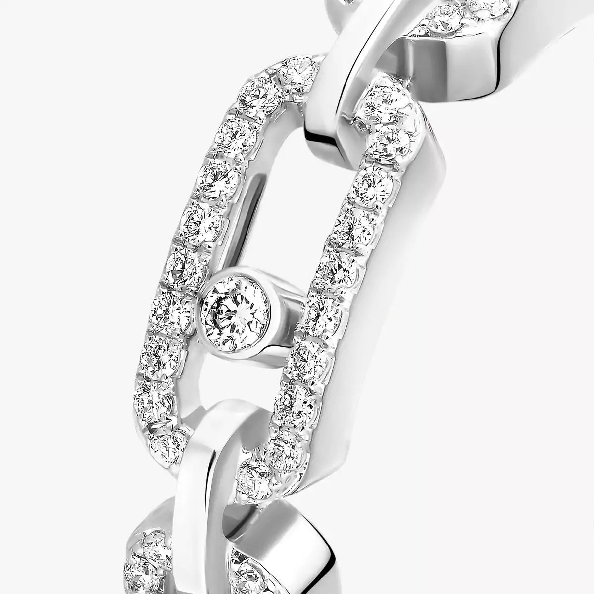 [GALE]Move Link Pave_-Set Diamond Ring in Gold