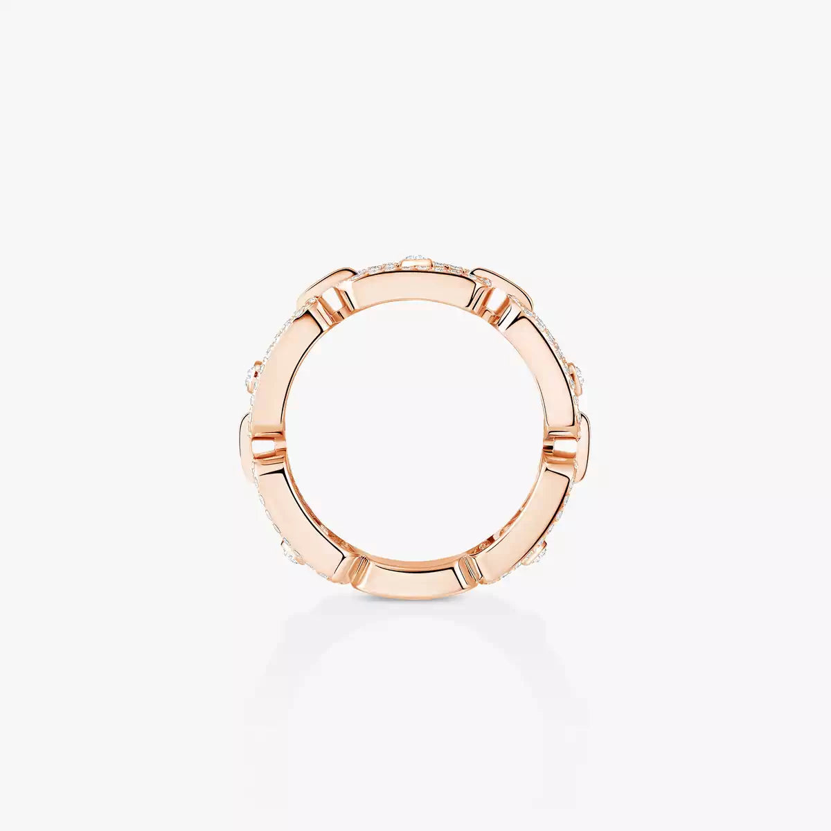[GALE]Move Link Pave_-Set Diamond Ring in Gold