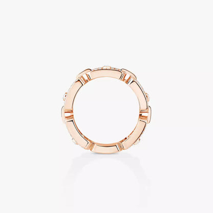 [GALE]Move Link Pave_-Set Diamond Ring in Gold