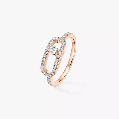 [GALE]Move Uno Diamond Ring in Gold