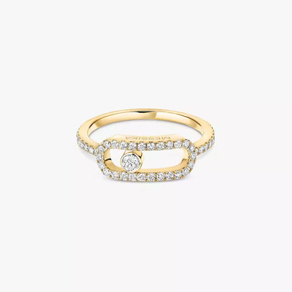 [GALE]Move Uno Diamond Ring in Gold