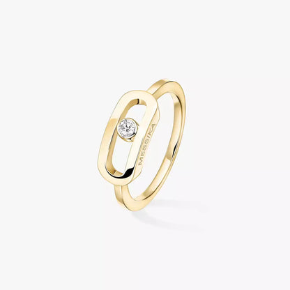 [GALE]Move Uno Diamond Ring in Gold