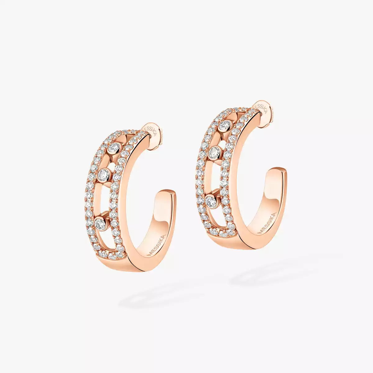 [GALE]Diamond Pave_ Hoop Earrings Move