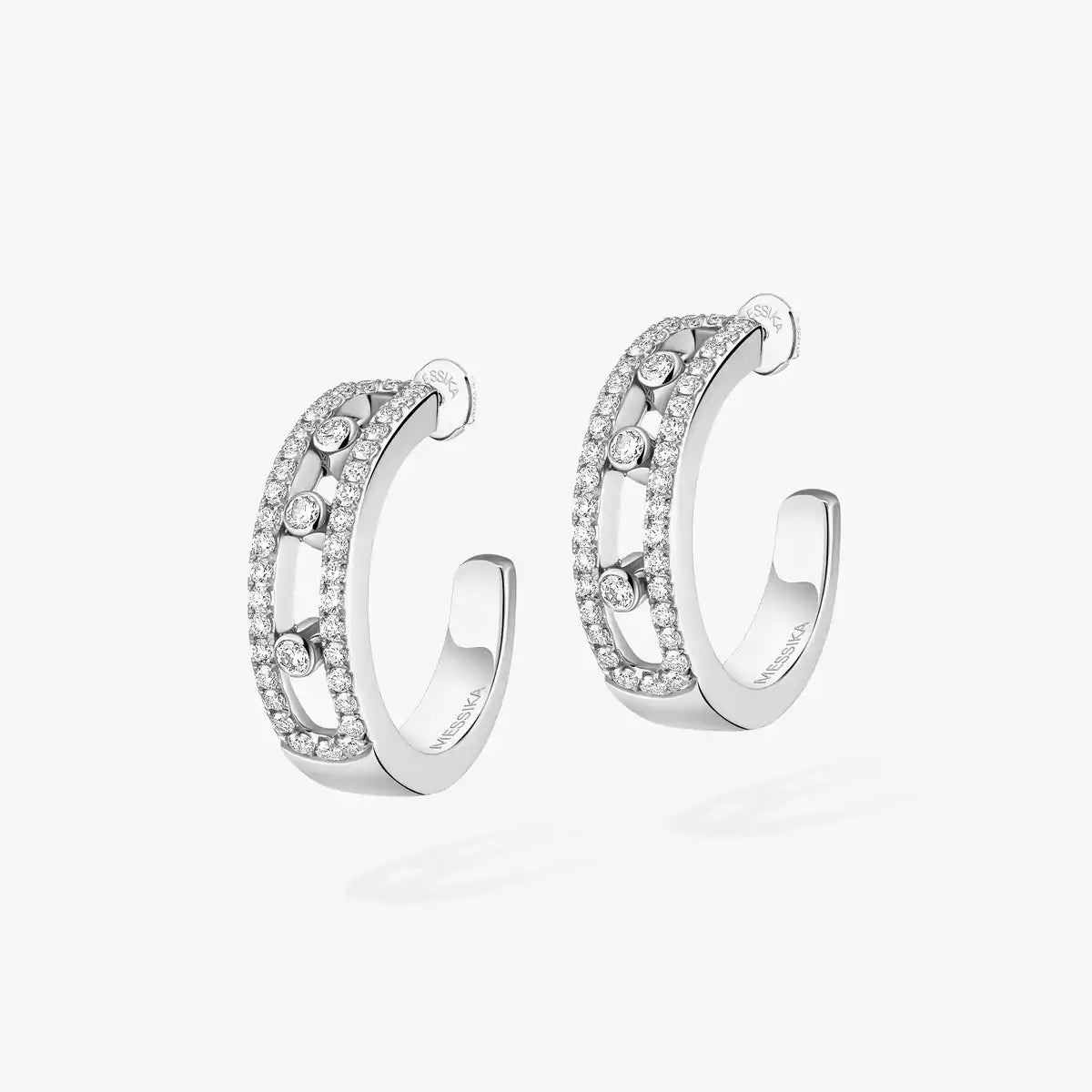 [GALE]Diamond Pave_ Hoop Earrings Move