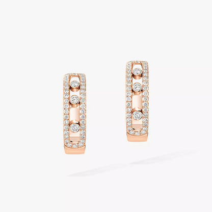 [GALE]Diamond Pave_ Hoop Earrings Move