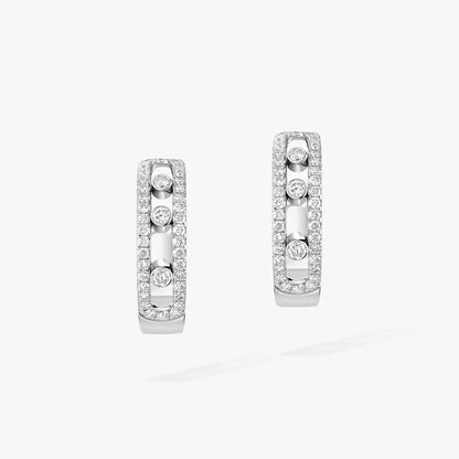 [GALE]Diamond Pave_ Hoop Earrings Move
