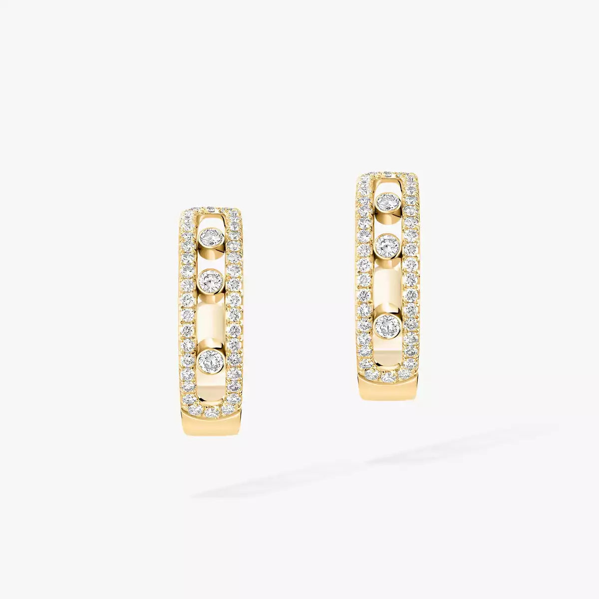 [GALE]Diamond Pave_ Hoop Earrings Move