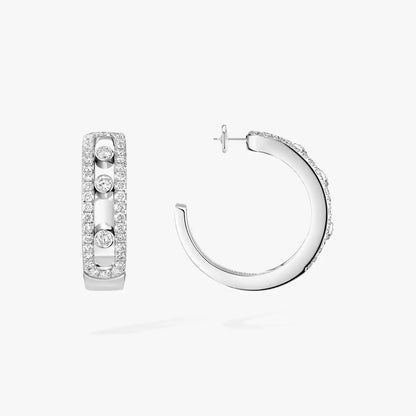 [GALE]Diamond Pave_ Hoop Earrings Move