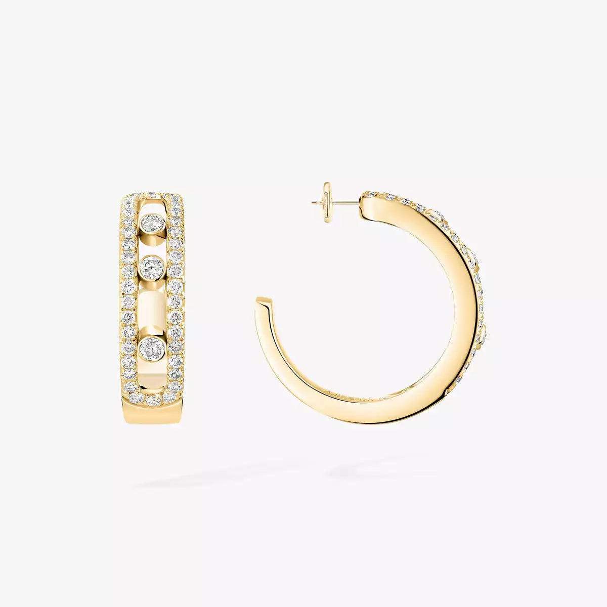 [GALE]Diamond Pave_ Hoop Earrings Move