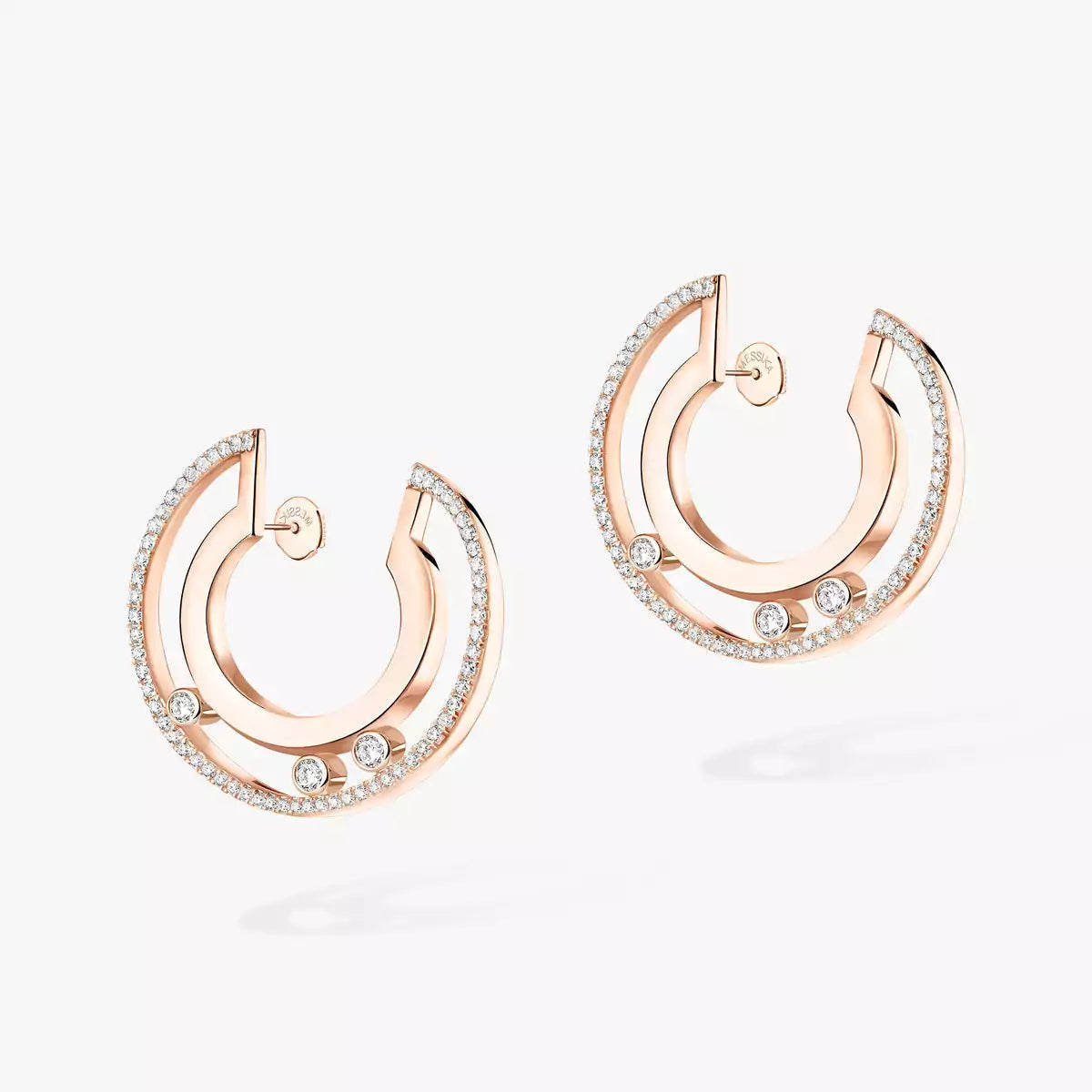 [GALE]Move Romane Small Diamond Hoop Earrings