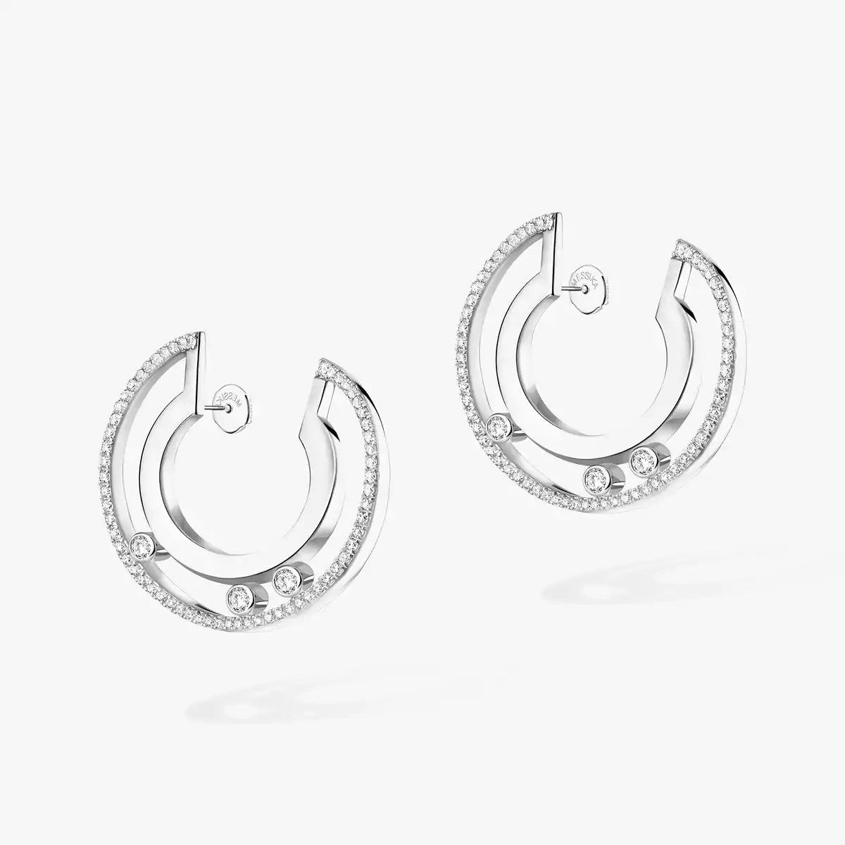 [GALE]Move Romane Small Diamond Hoop Earrings