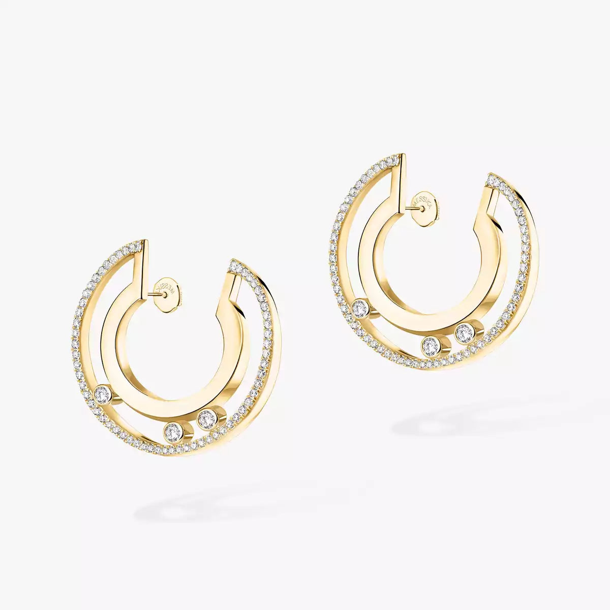 [GALE]Move Romane Small Diamond Hoop Earrings