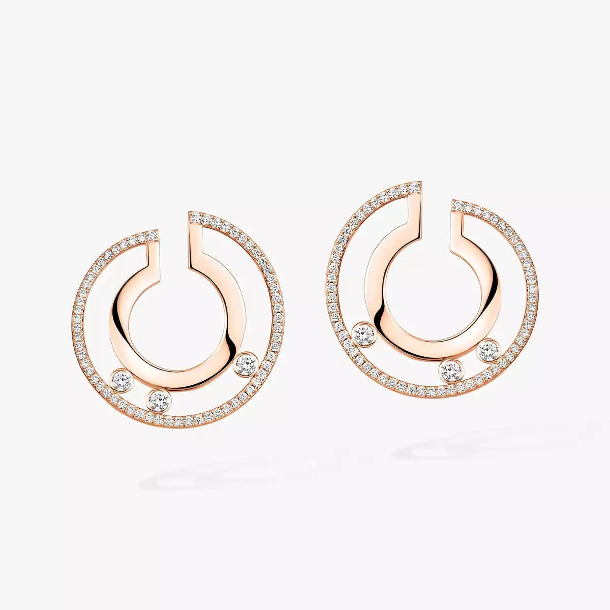 [GALE]Move Romane Small Diamond Hoop Earrings
