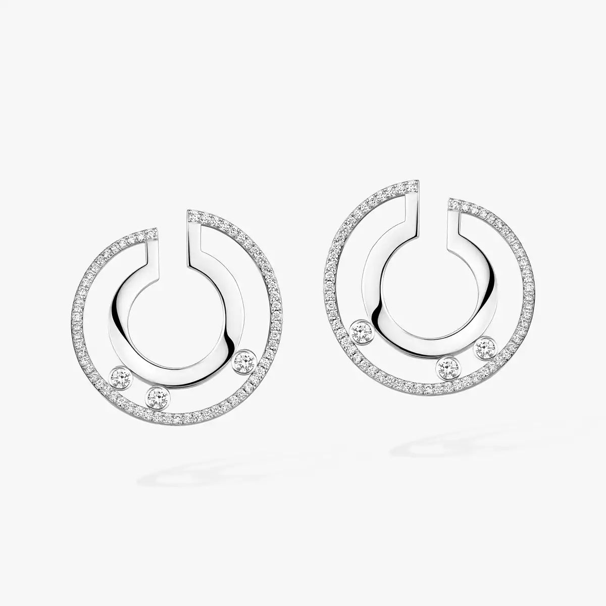 [GALE]Move Romane Small Diamond Hoop Earrings