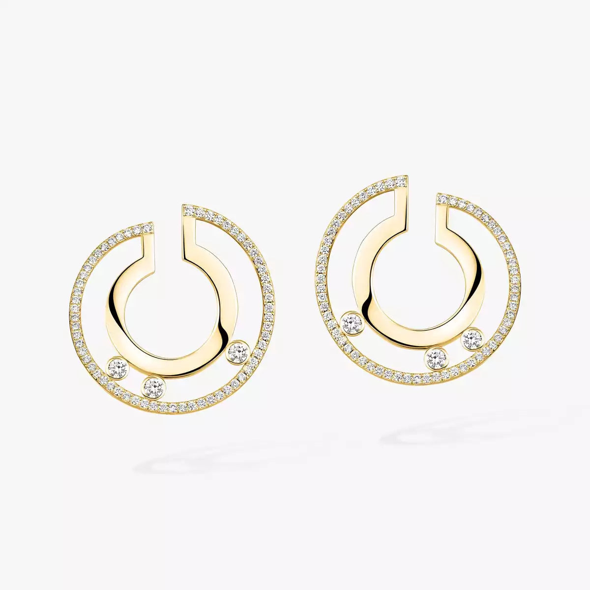 [GALE]Move Romane Small Diamond Hoop Earrings