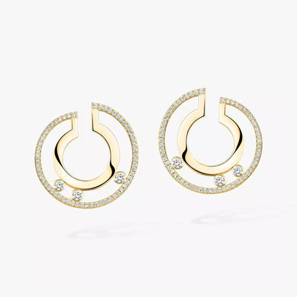 [GALE]Move Romane Small Diamond Hoop Earrings