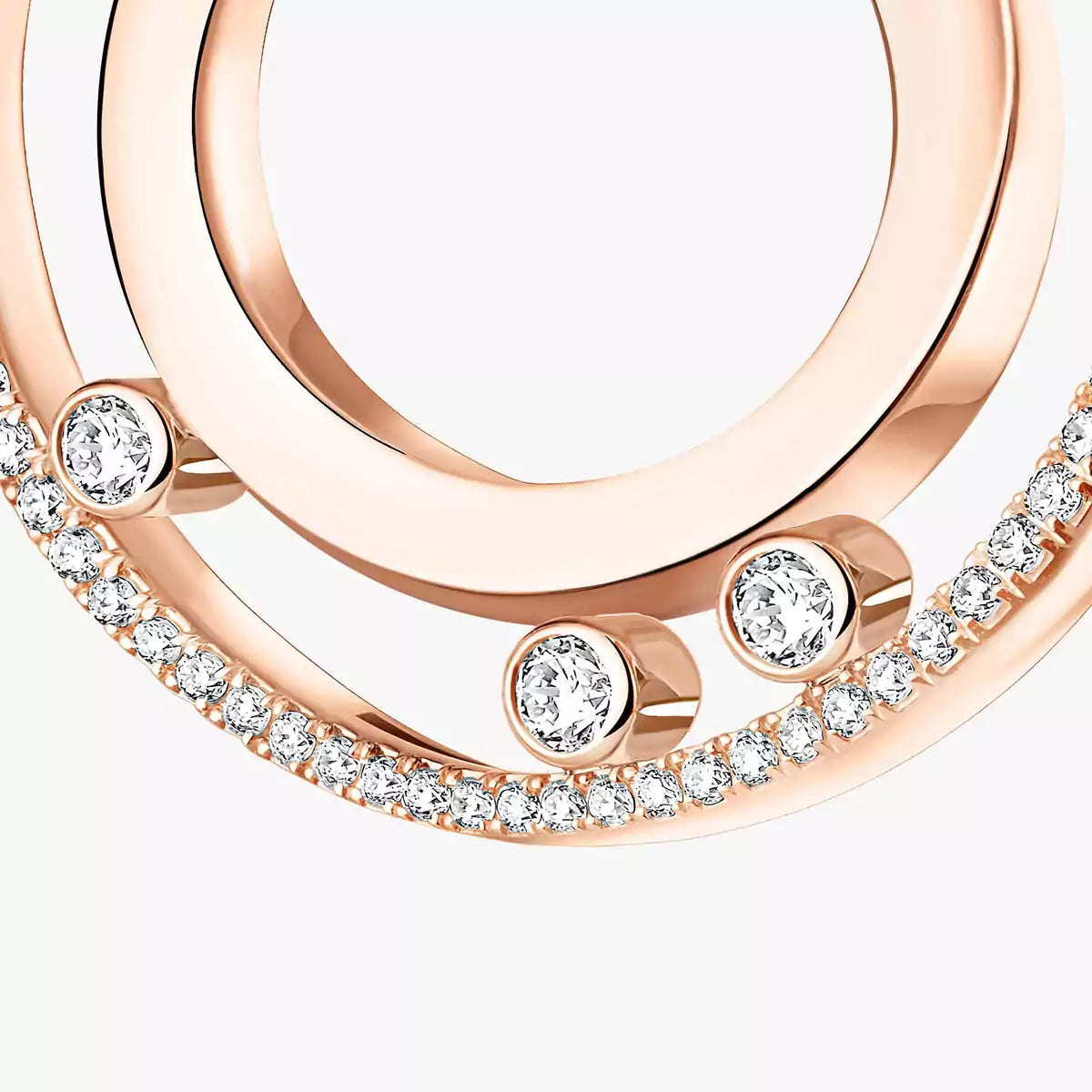 [GALE]Move Romane Small Diamond Hoop Earrings
