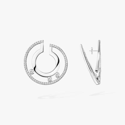 [GALE]Move Romane Small Diamond Hoop Earrings