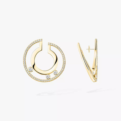[GALE]Move Romane Small Diamond Hoop Earrings