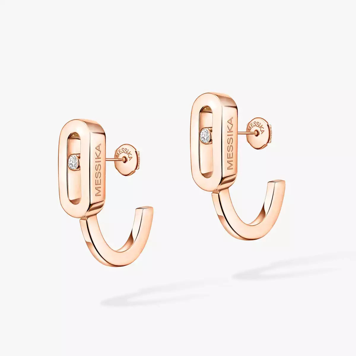 [GALE]Diamond Mini Hoop Earrings Move Classique