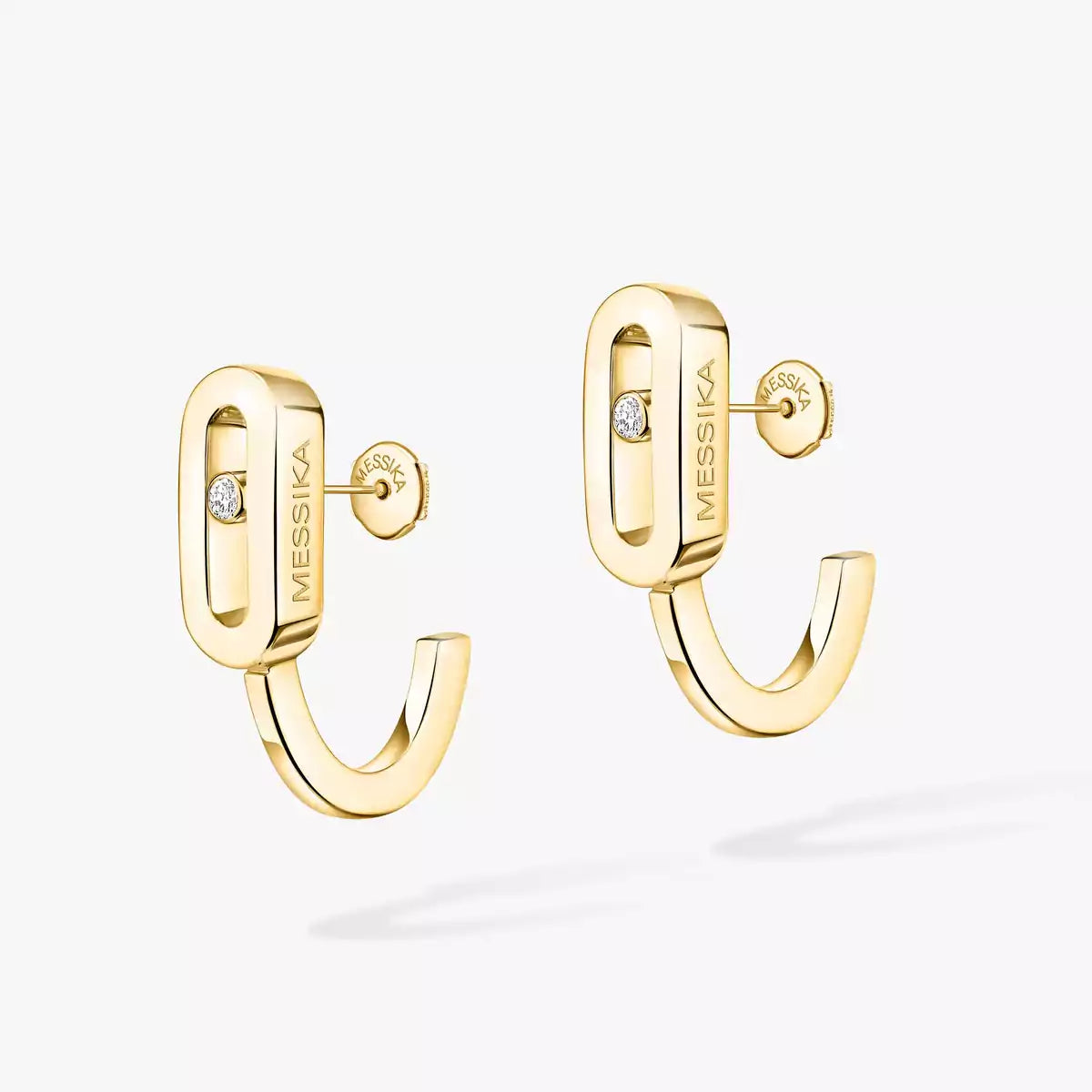 [GALE]Diamond Mini Hoop Earrings Move Classique