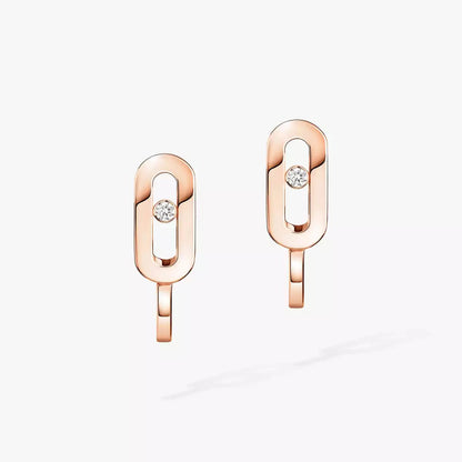 [GALE]Diamond Mini Hoop Earrings Move Classique