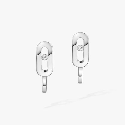 [GALE]Diamond Mini Hoop Earrings Move Classique