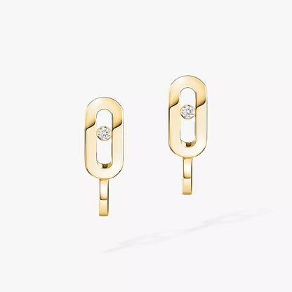 [GALE]Diamond Mini Hoop Earrings Move Classique
