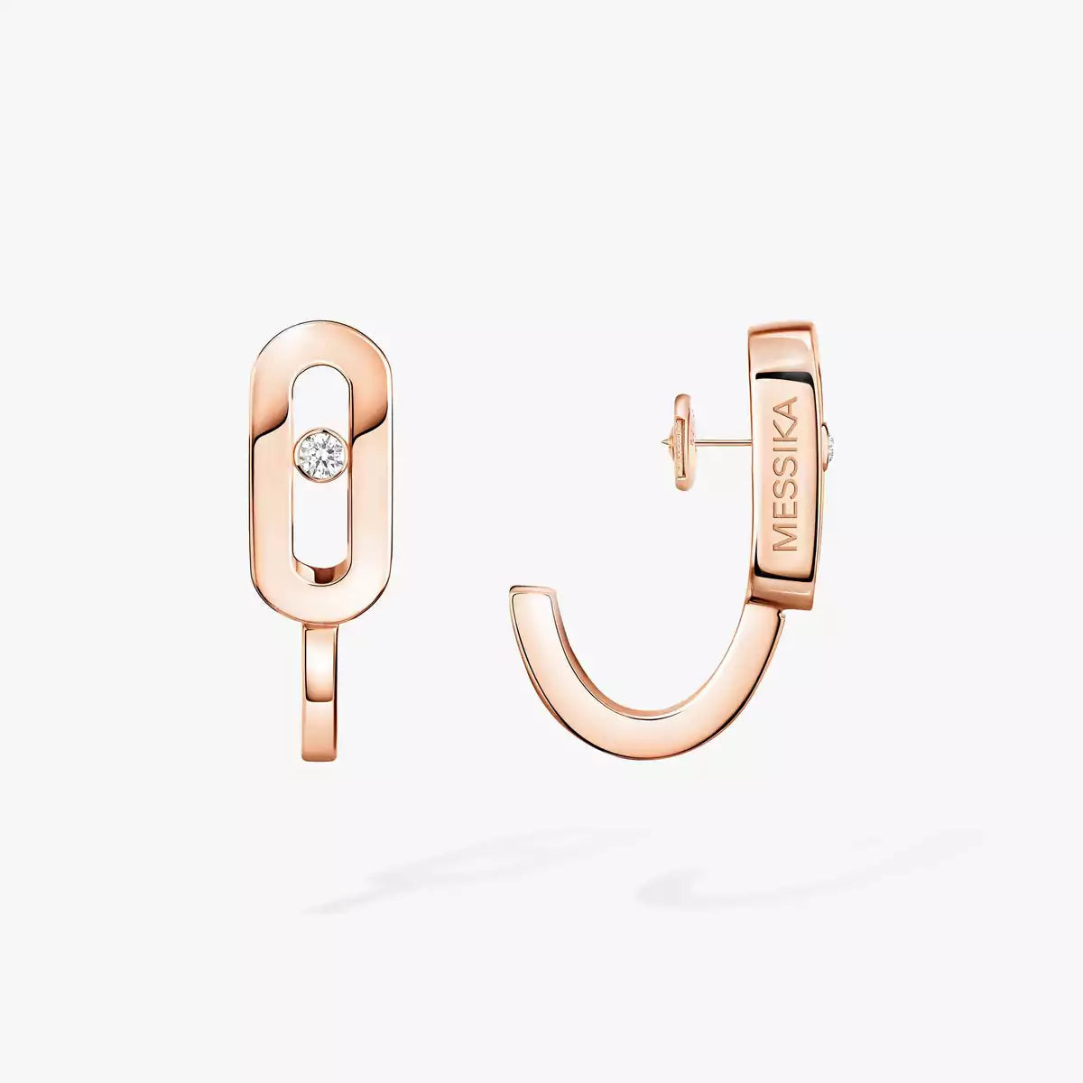 [GALE]Diamond Mini Hoop Earrings Move Classique