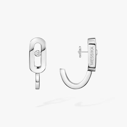 [GALE]Diamond Mini Hoop Earrings Move Classique