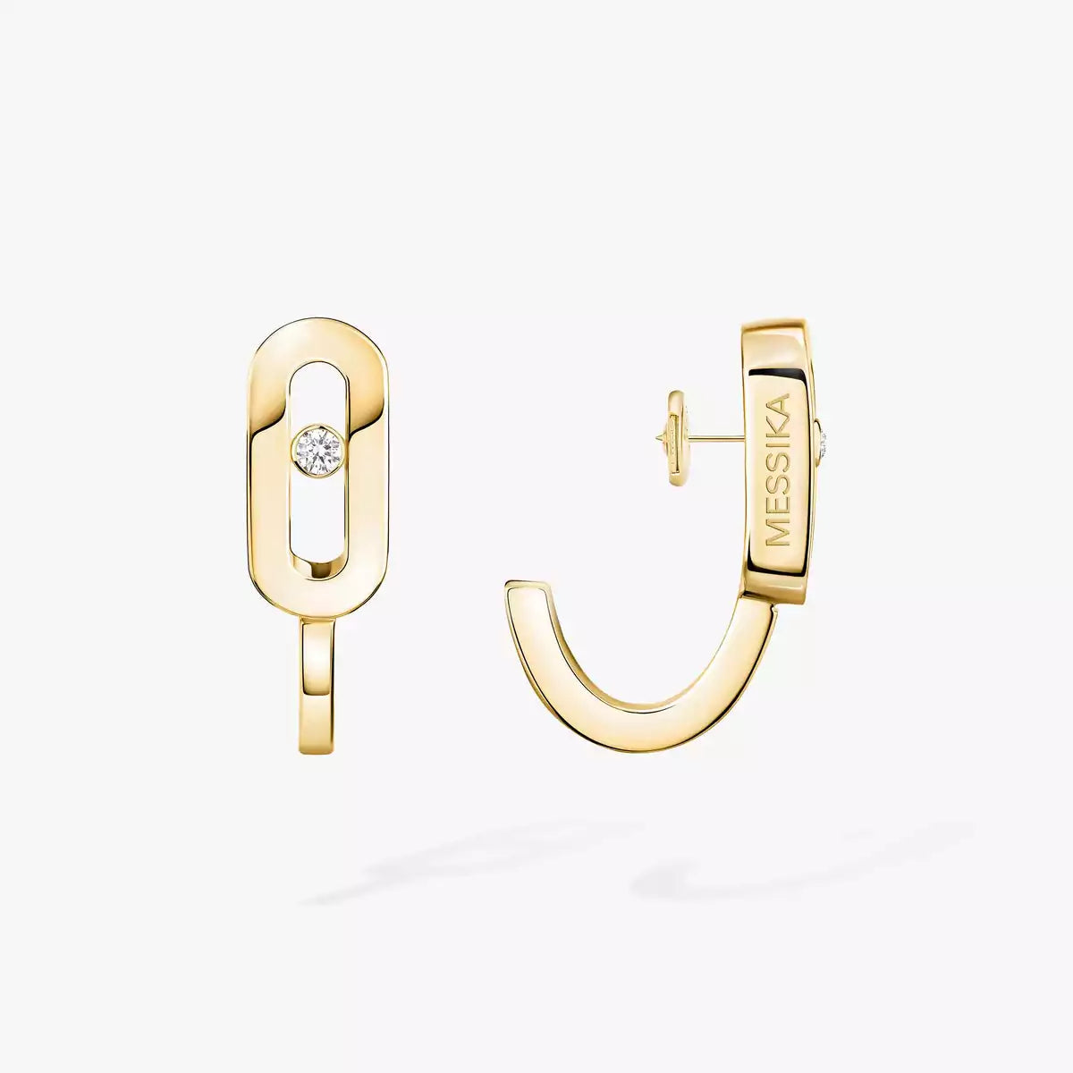 [GALE]Diamond Mini Hoop Earrings Move Classique