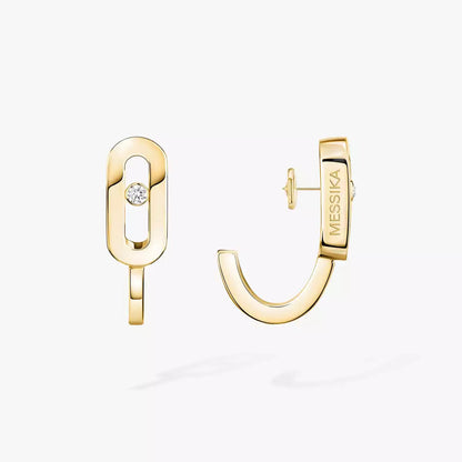 [GALE]Diamond Mini Hoop Earrings Move Classique